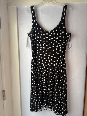 Salaam black and white Polka Dot Midi Dress